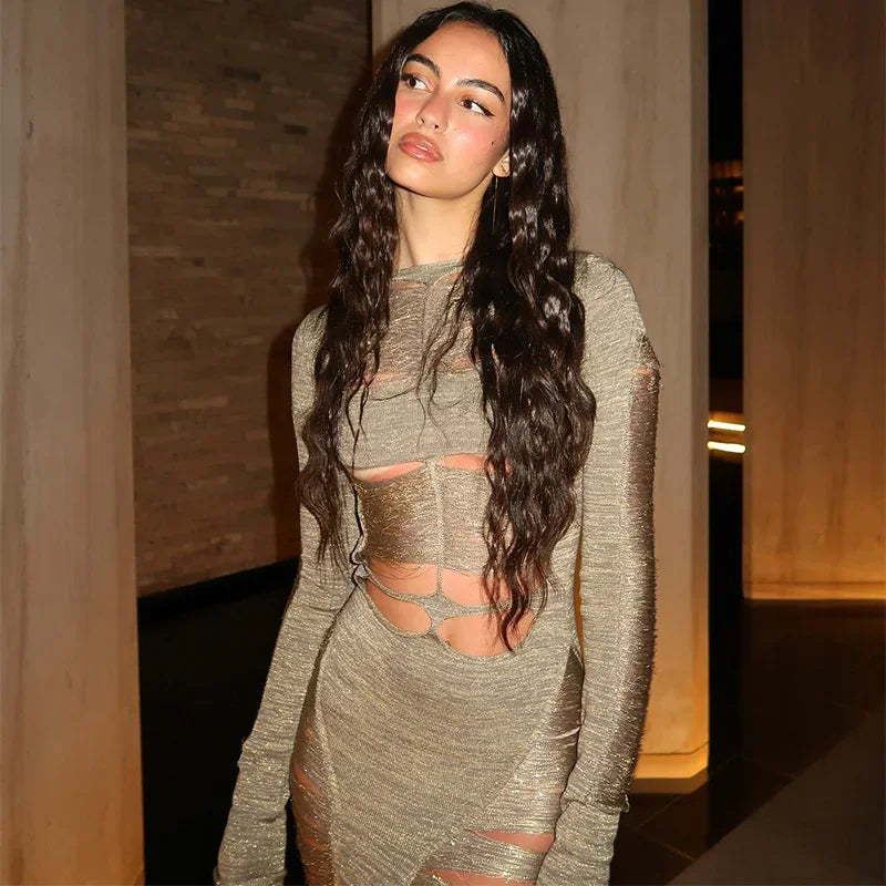 Some Dort of Sign Long Dress