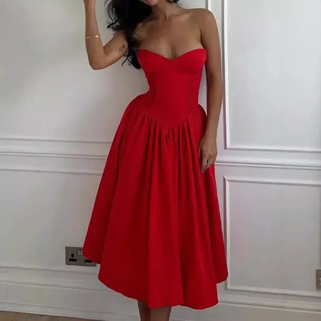 Look Away From The Sky Midi Dress