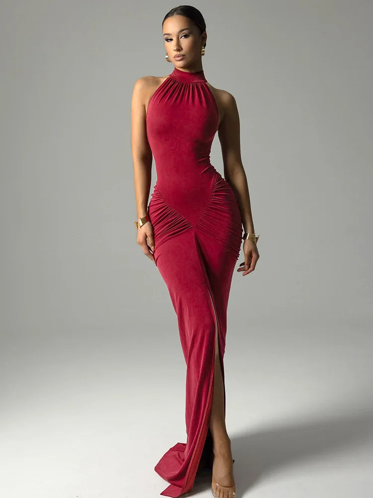 Cold Feelings At Night Maxi Dress