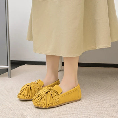 Tassels Round Toe Flat Loafers