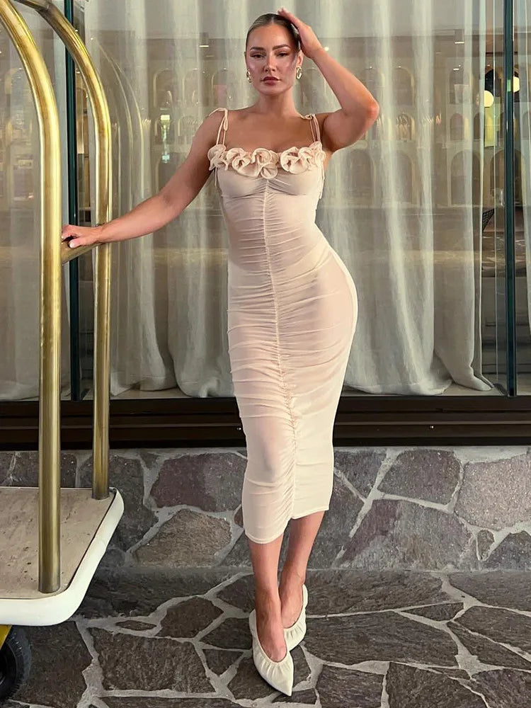 Between Every Beat Midi Dress