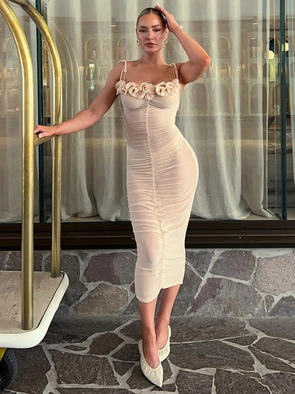 Between Every Beat Midi Dress