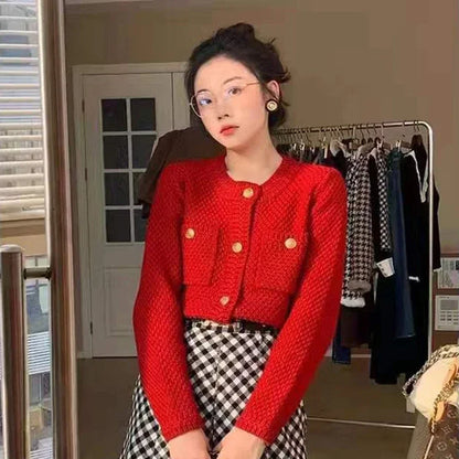 Gold Buttons Knitwear Cardigan