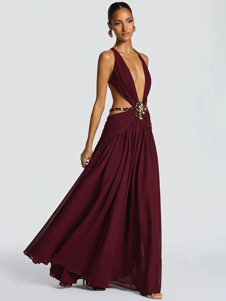 Her Quiet Exit Long Dress