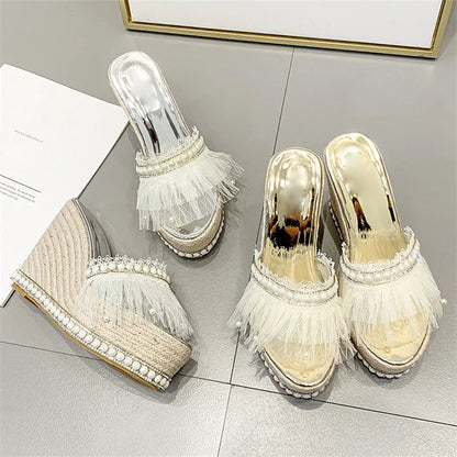 Bohemian Style Weave Wedges Sandals