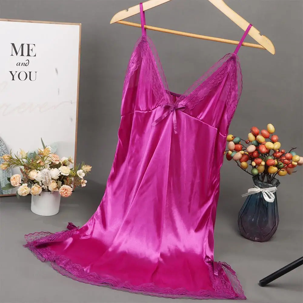 Romantic Lace Patchwork Slip Nightdress