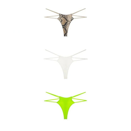 Sexy Double Straps 3Pcs Thongs