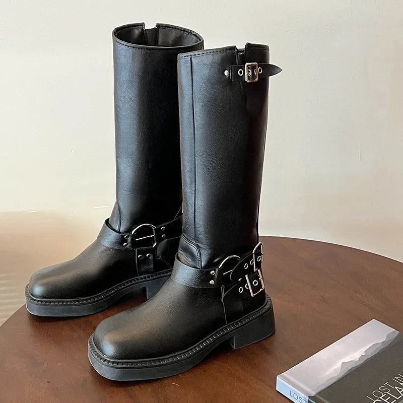 Made The Conversation Knee-Hgih Boots