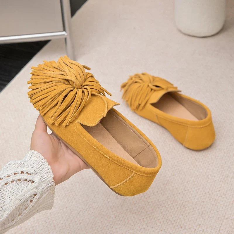Tassels Round Toe Flat Loafers