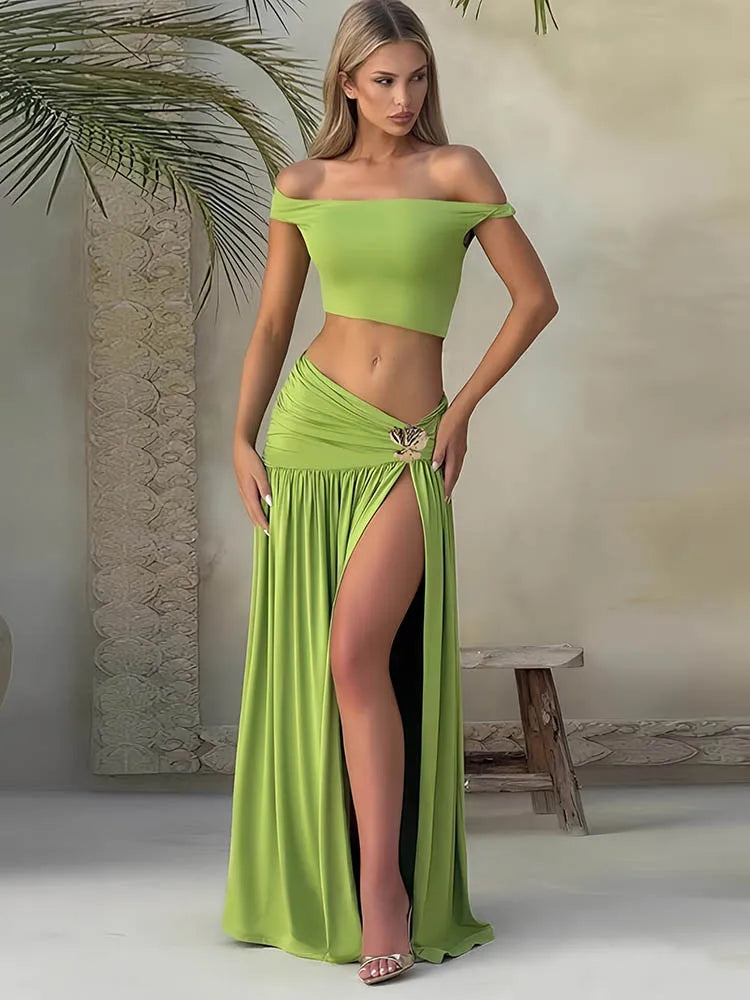 Crown On Repeat Skirt Set