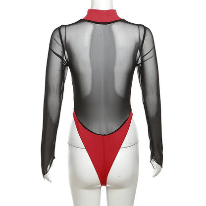 Offbeat Charm Sheer Bodysuit