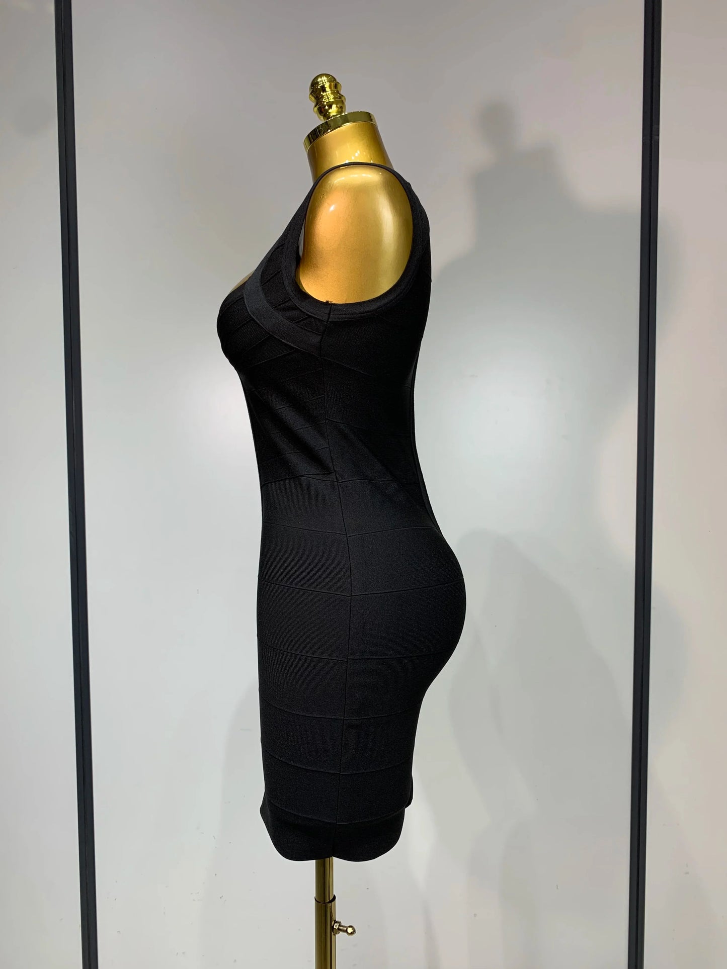 Deep V-neck Bodycon Mini Dress