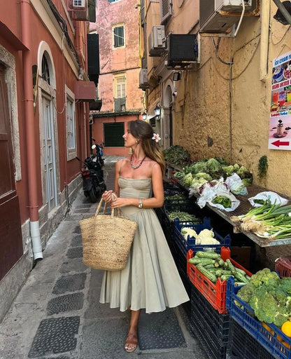 Featherlight Steps Midi Dress