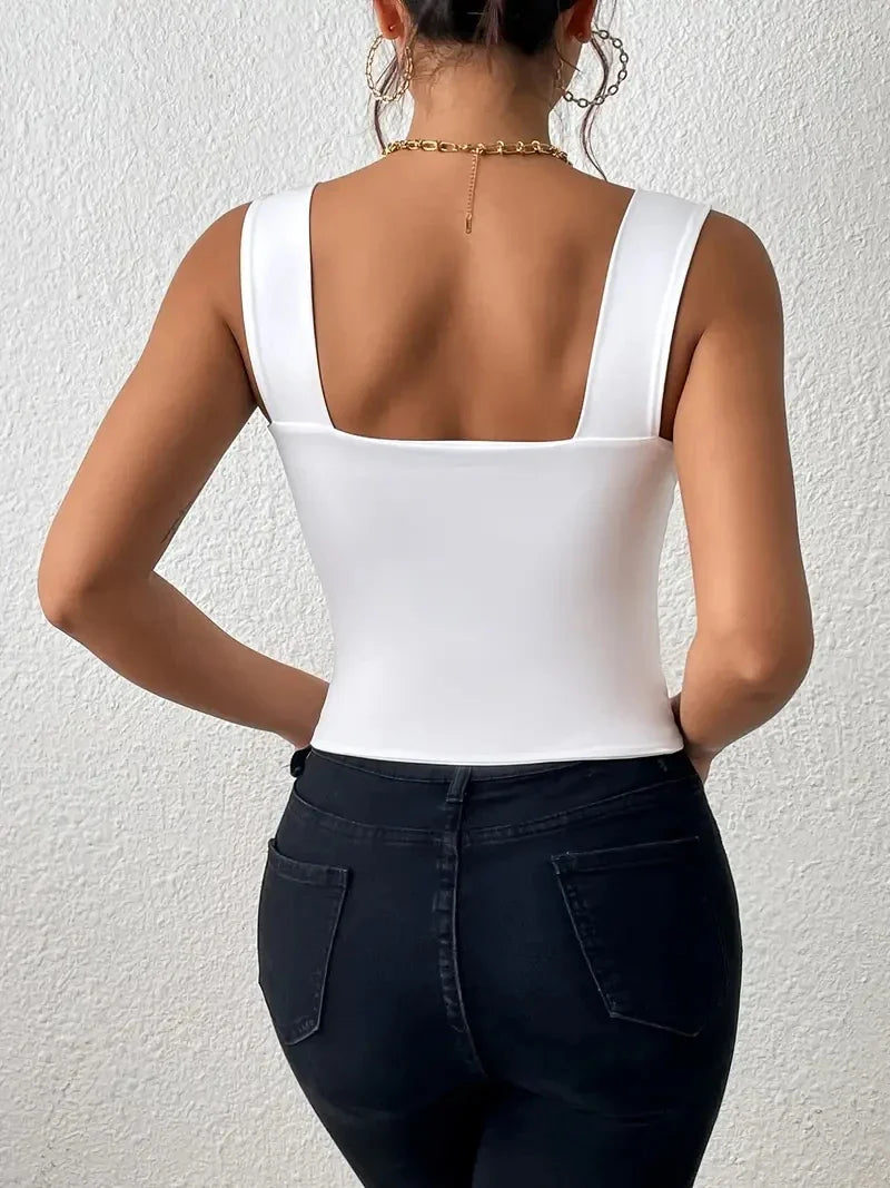 Midnight Signal Crop Tank Top