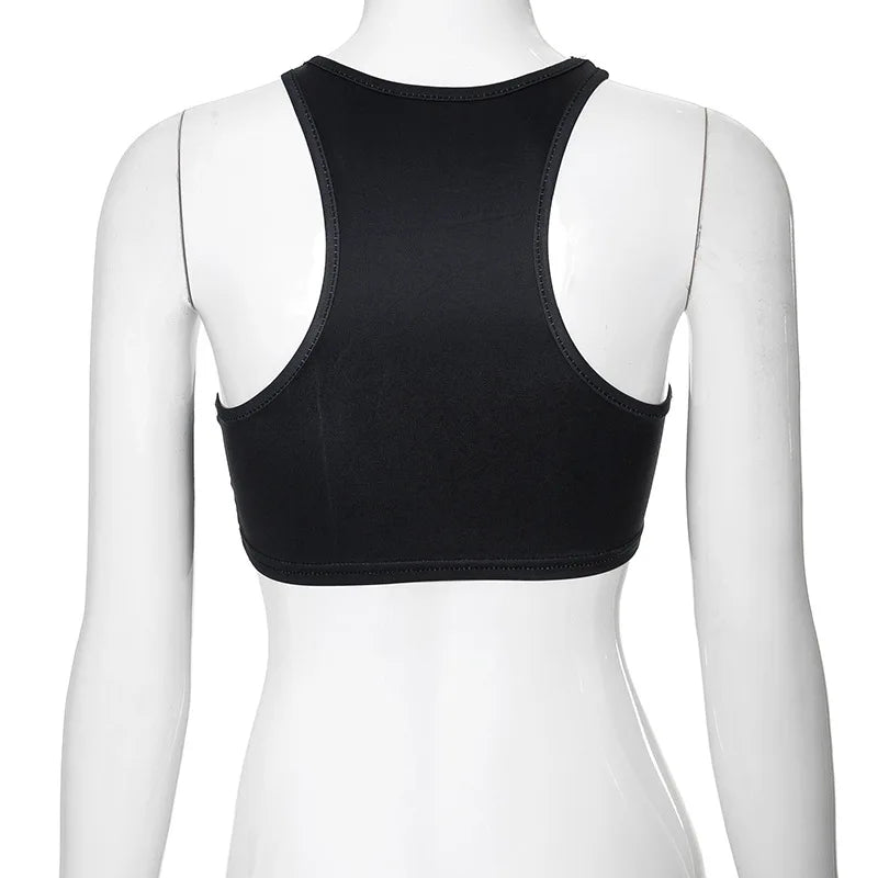 Letter Printing Crop Tank Top