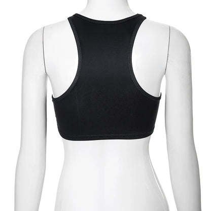 Letter Printing Crop Tank Top