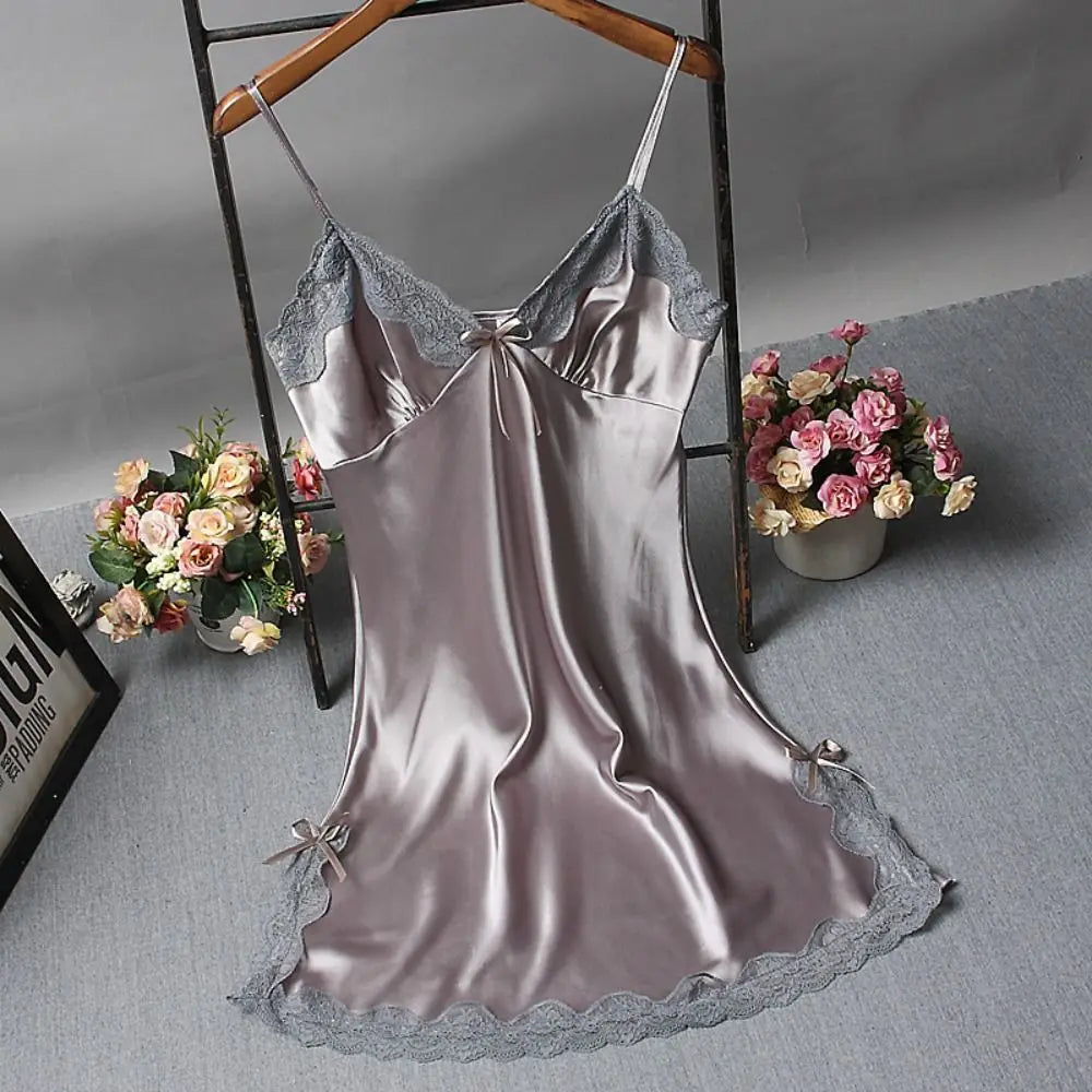 Romantic Lace Patchwork Slip Nightdress