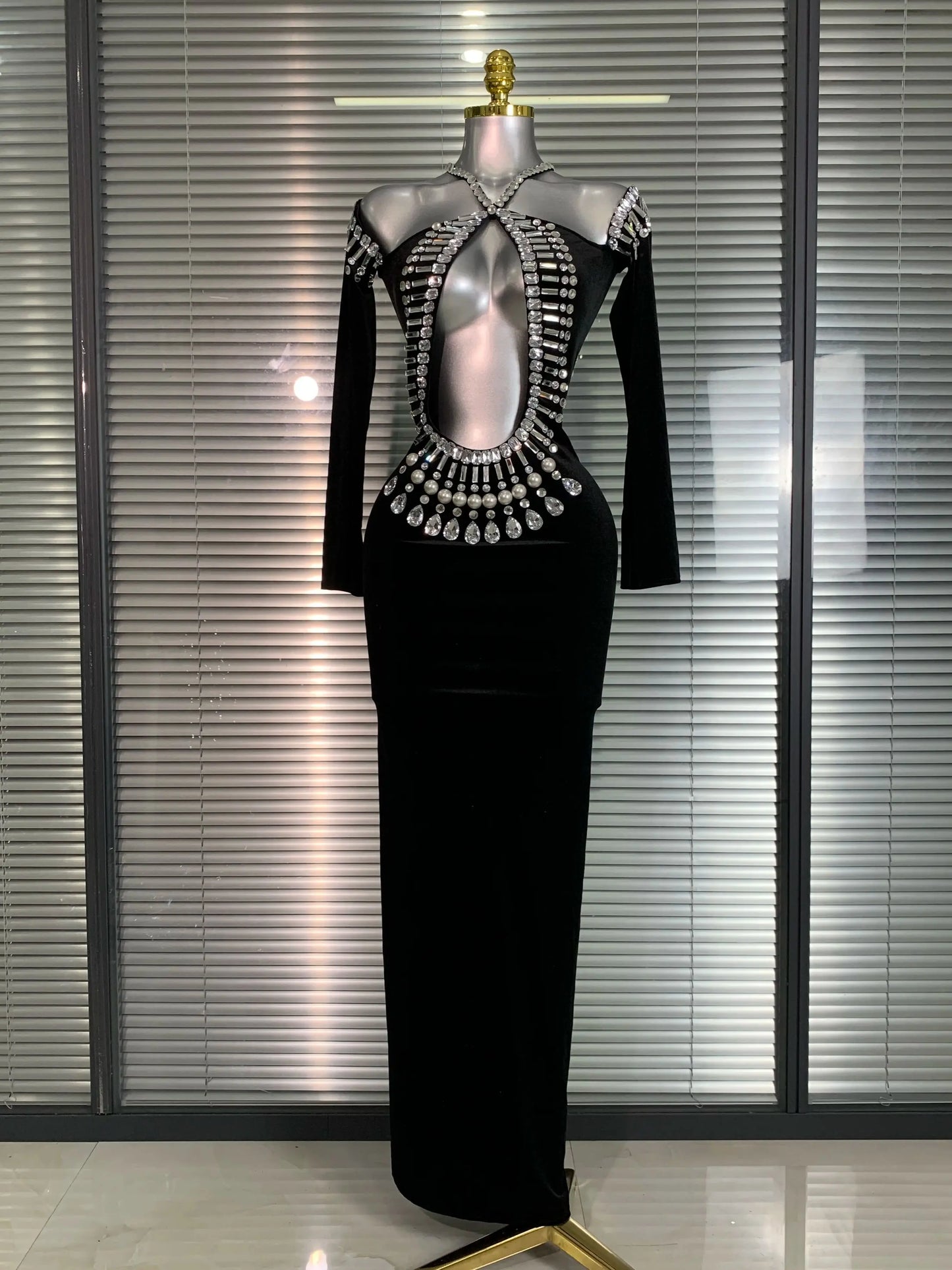 Nightfall Fever Fit Long Dress