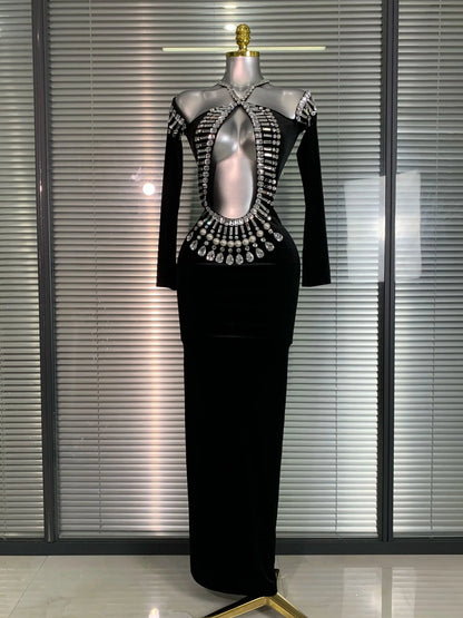 Nightfall Fever Fit Long Dress