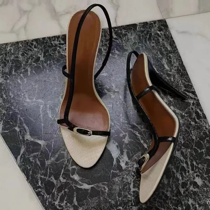 Fashion Buckle Open Toe Heels Sandals