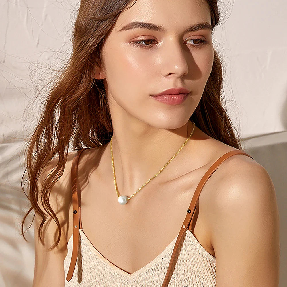 Still Falling Up Pearl Necklace Set
