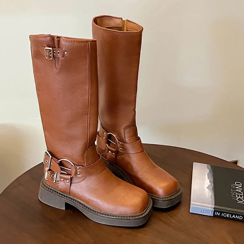 Made The Conversation Knee-Hgih Boots