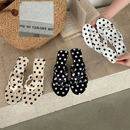 Polka Dot Wedges Heels Sandals