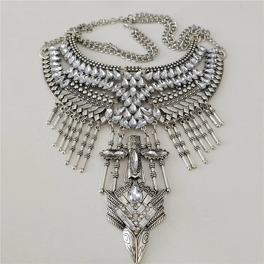 Waves of Shimmer Statement Necklace