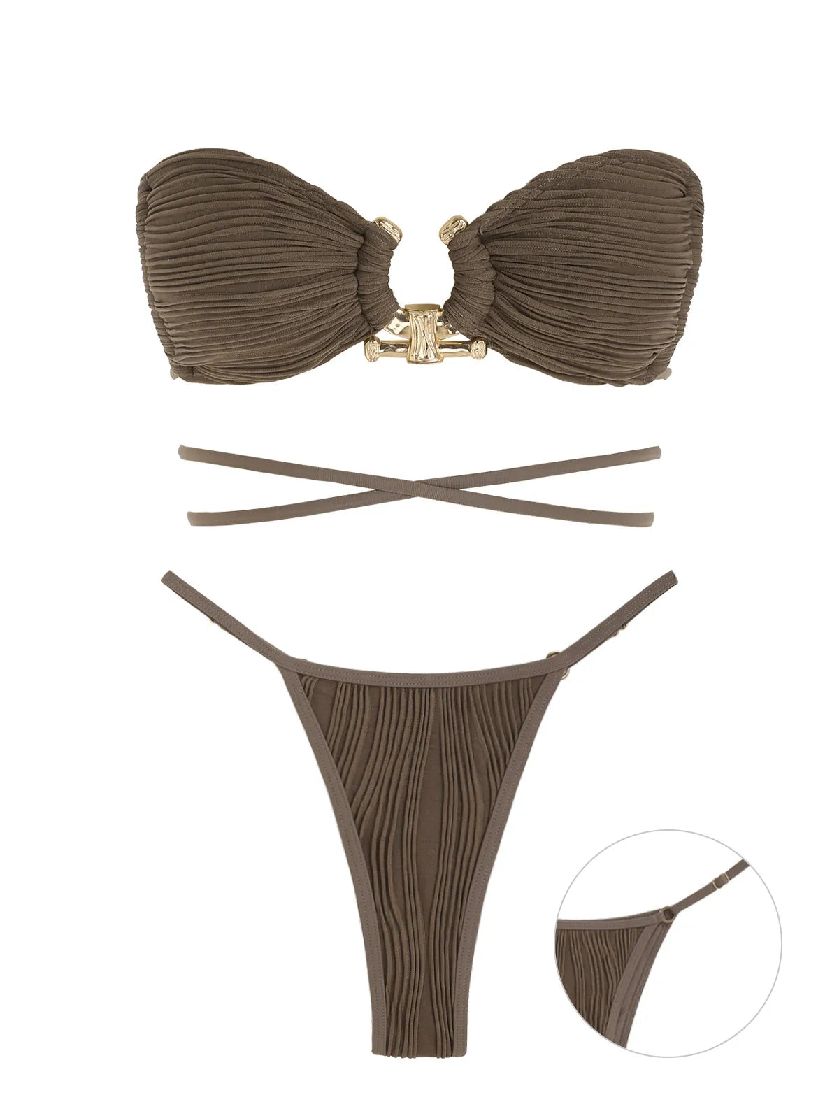Trying Hard To Control Bandeau Two Piece