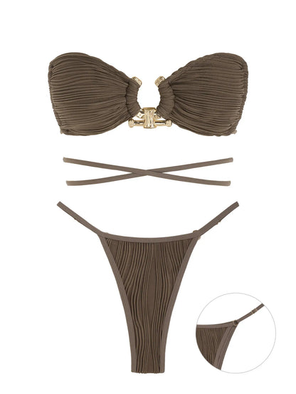 Trying Hard To Control Bandeau Two Piece