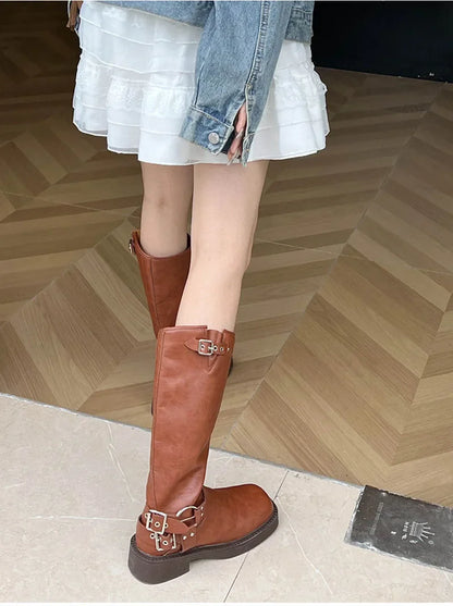Made The Conversation Knee-Hgih Boots