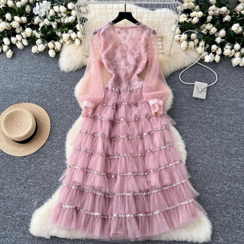 Getting In Pink Midi Dress