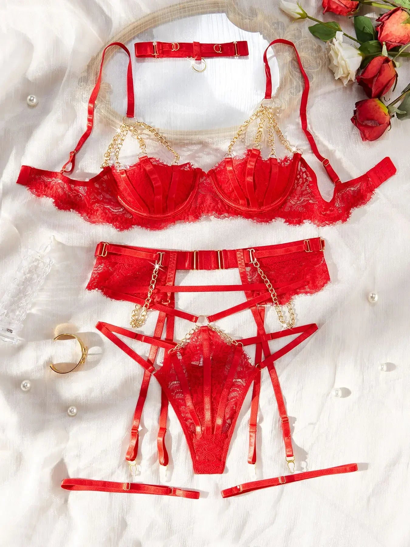 Crimson Horizon Lingerie