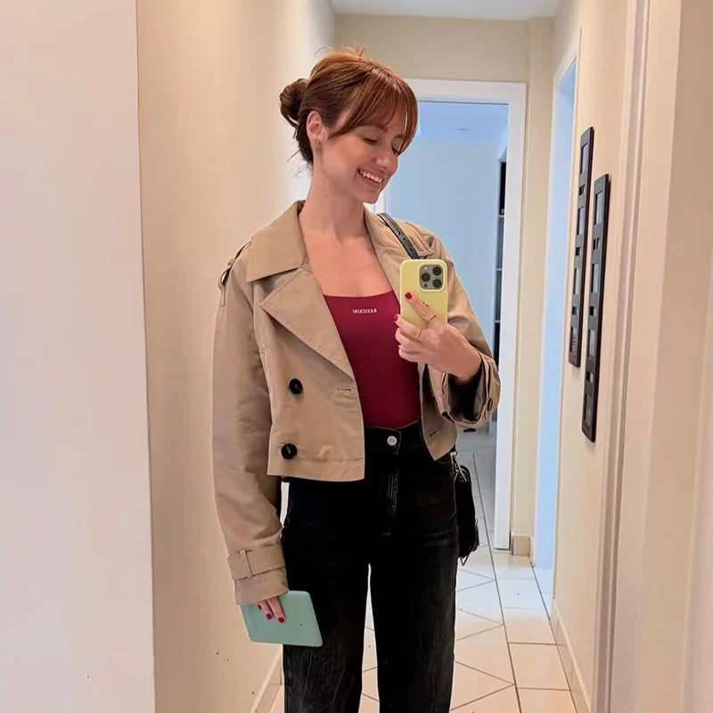 Retro Fold Collar Jacket