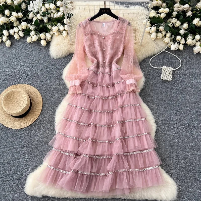 Getting In Pink Midi Dress