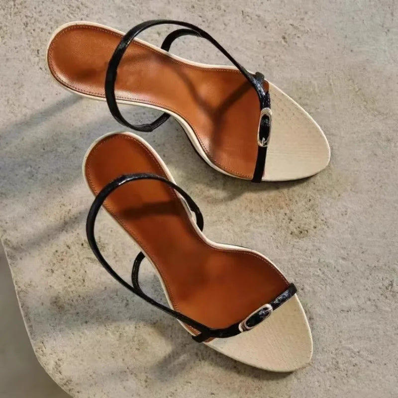 Fashion Buckle Open Toe Heels Sandals