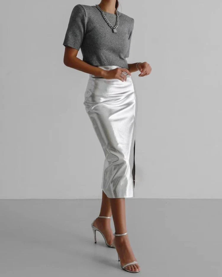 Twilight Kissed Elegance Midi Skirt