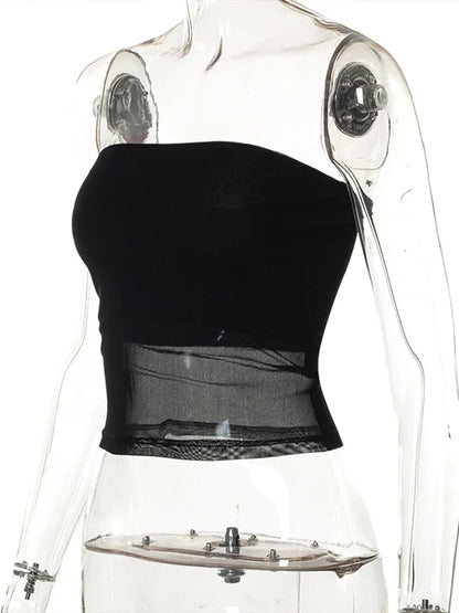 No Brakes Needed Bandeau Crop Top