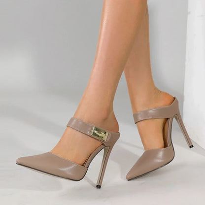 Metal Decoration Strap Pumps Shoes