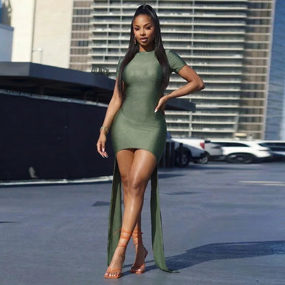 Sexy Hollow Out Ruched Mini Dress