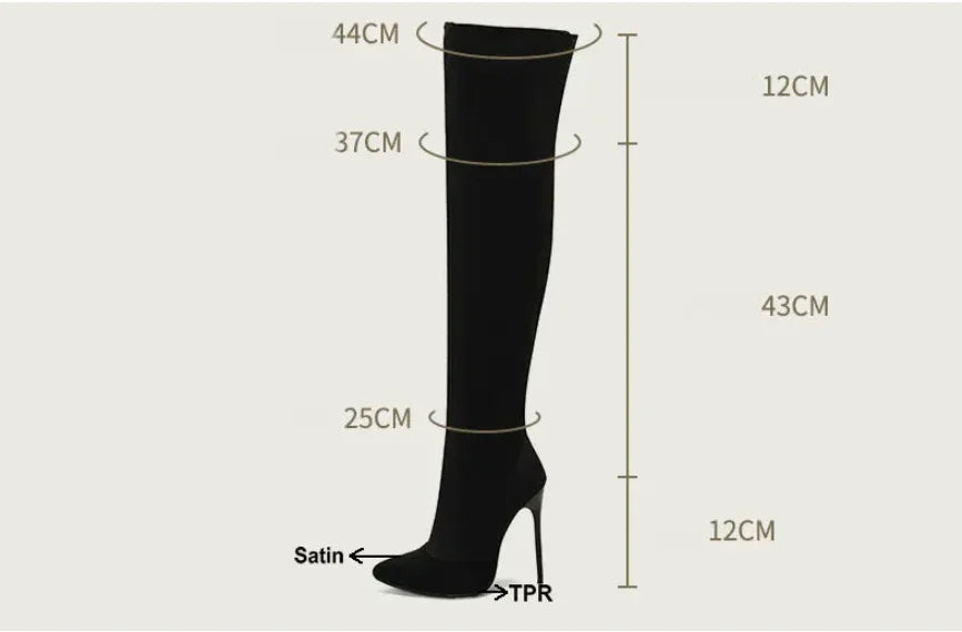 Shadow Raider Thigh High Boots
