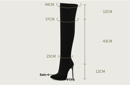 Shadow Raider Thigh High Boots