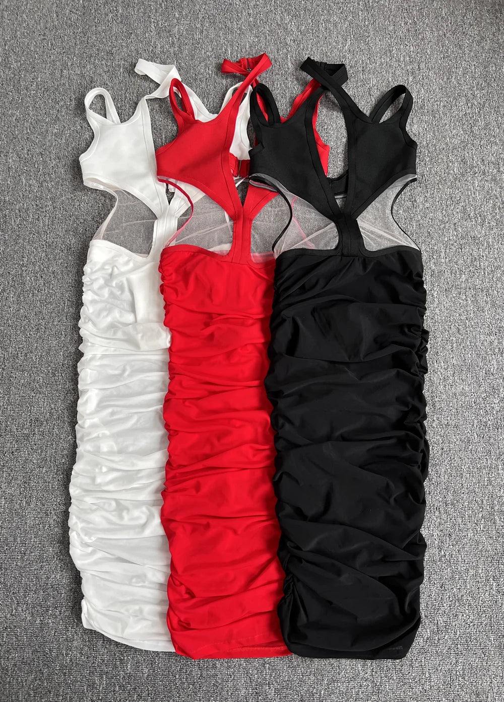 Sleeveless Hollow-Out Bodycon Midi Dress