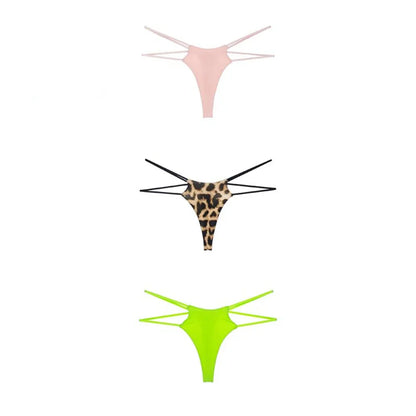 Sexy Double Straps 3Pcs Thongs
