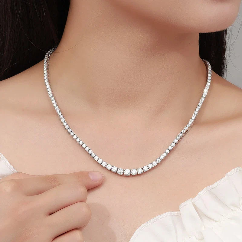 Kisses on Cheeks Tennis Necklace