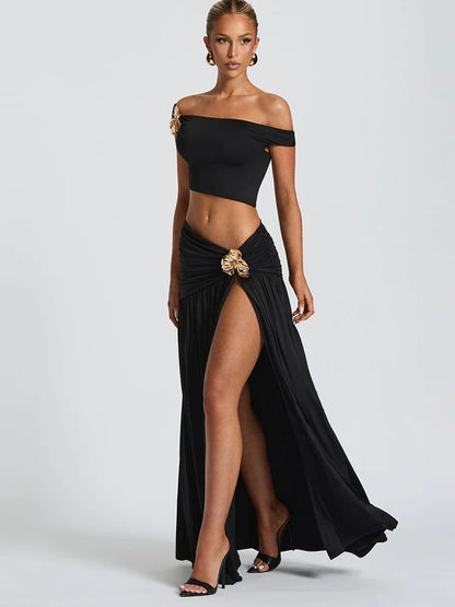 Crown On Repeat Skirt Set
