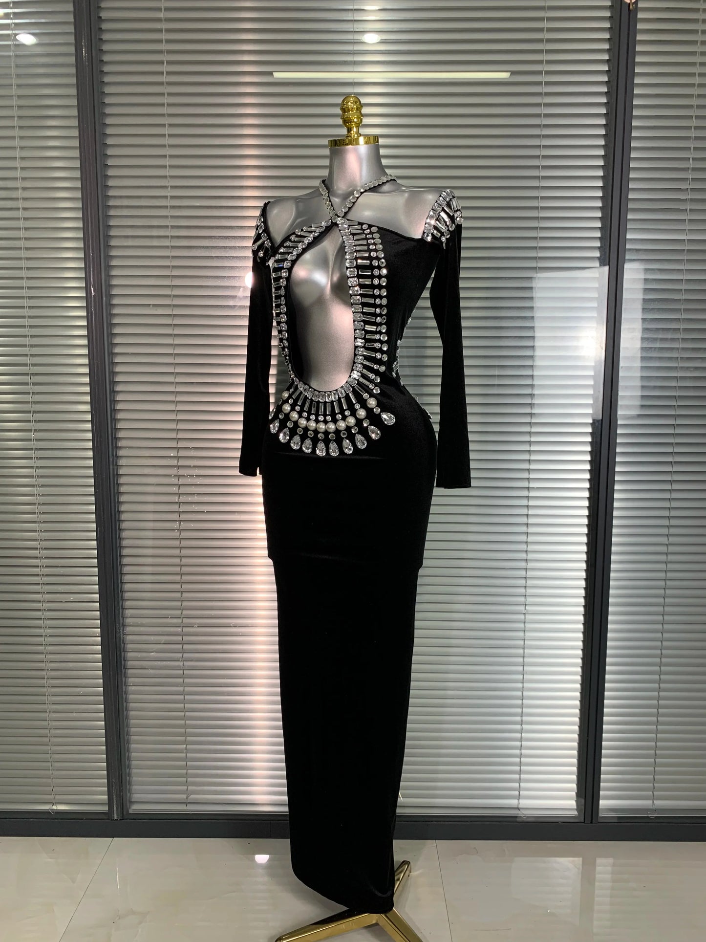 Nightfall Fever Fit Long Dress