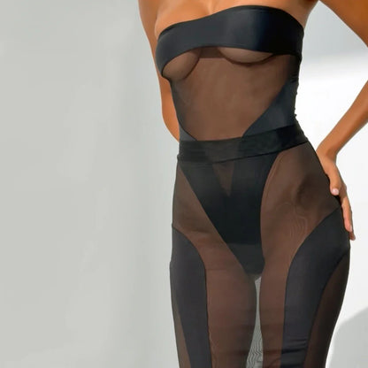 See Through Strapless Half Dress Lingerie