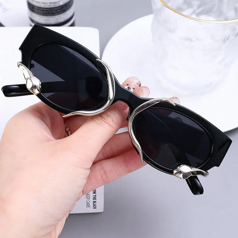 Eclipsed Elegance Oval Sunglasses