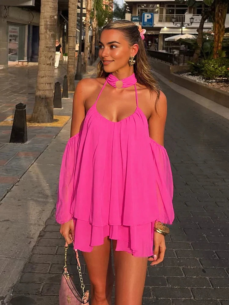 Bleeding Petal Mini Dress